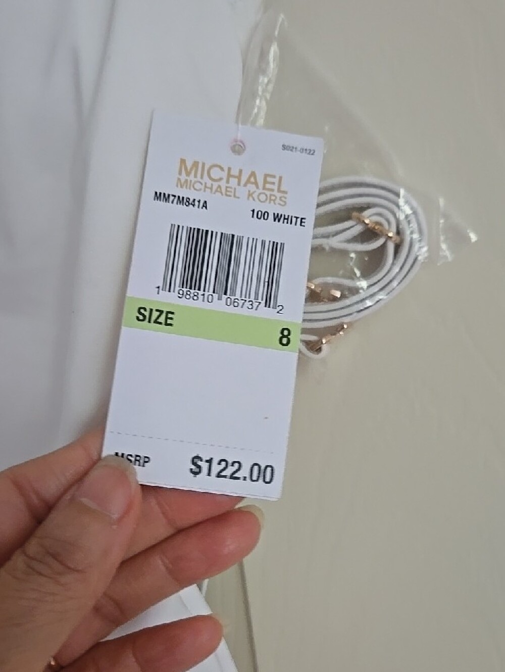 Michael Kors White Strapless One-Piece Swimsuit with Gold Logo - Picture 2 of 7